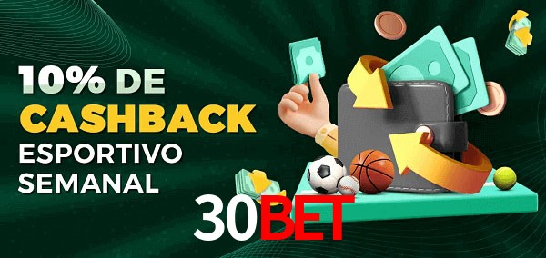 10% de bônus de cashback na 30bet